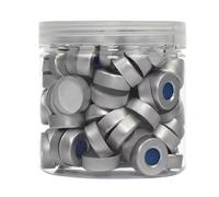 20mm Aluminum Crimp Cap with PTFE/Silicone Septa for 10ml/20ml Chromatography Vials - 100 Pack(J-CS121)