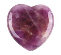 20mm Amethyst Crystal Heart Healing Crystals Stone Natural Love Heart Stones Purple Amethyst Crystal Gifts for Anxiety Relief Women Friends Birthdays Back to School Gifts for Her Teachers