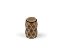 20mm Antique Brass Diamond Cut Knob Kitchen Cupboard Door Drawer Pull Textured Bathroom Bedroom Furniture Replacement