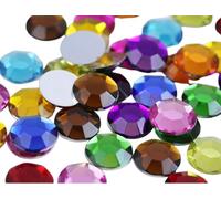 20mm Assorted 12 Colors Flat Back Acrylic Rhinestones Cosplay Plastic Gems Embelishments Jewelry Making Crafts Scrapbooking Costume Jewels - 60 Pieces