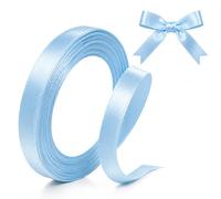 20mm Baby Blue Satin Ribbon, Thick Fabric Ribbons for Gift Wrapping & Crafting, Ribbon for Balloons, Cake, Bouquet, Wedding, Party, Christmas Decorations, 22.8m