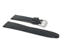 20mm Black Croc Pattern Leather Smartwatch Band Strap fits Skagen Hagen, Signatur, Hald & Many More