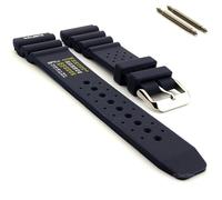20mm Black Soft Rubber Watch Band Strap compatible with Citizen Hyper Aqualand Duplex Promaster Watches easy fit japan stock