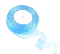 20mm Blue Organza Ribbon for Gift Wrapping - 45M Thick Ribbon for Gift Wrap, Hair Bow, Christmas, Wedding, DIY Crafts, Car Decoration