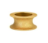 20mm Bore Dia 3inch 75mm Round Dry Vacuum Brazed Diamond Grinding Wheel Demi-bullnose Edge Marble Edging Profile Grinding Disc,30mm