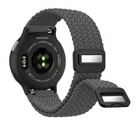 20mm Braided Magnetic Nylon Band for Garmin Vivoactive 5/6/3, Forerunner 165/245/55, Soft Nylon Solo Loop Magnetic Sport Strap for Venu 2 Plus/Venu Sq/Sq 2 Women Men