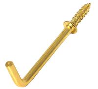 20MM Brass Shouldered Straight Cup Hook Dresser Screw In Small - Pack 20