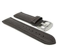 20mm Brown Smartwatch Band Strap fits Motorola 360 (42mm Case) & Many More, Leather, Buffalo Pattern, Stainless Steel Buckle