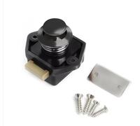 20mm Camper Car Push Lock RV Caravan Boat Motor Home Cabinet Drawer Latch Button Locks 10Pcs(Black)
