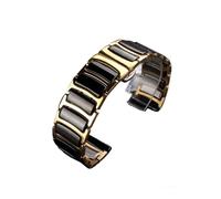 20mm Ceramic+Metal Strap For Samsung Galaxy 7/6/5/4 40 44mm Classic 43 47mm Bracelet,22mm For Huawei Watch GT6 GT5 Pro 46mm(Gold black,For Galaxy 7 44mm)
