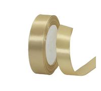20mm Champagne Gold Satin Ribbon 22M ，Fabric Hair String Ribbon for Craft, Flower Bouquets, Gift Wrapping, Wedding, Bow Making and Valentines Christmas Decoration (Champagne Gold, 2CM)