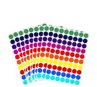 20mm Coloured Dot Stickers, 700Pcs Self-Adhesive Circle Stickers Labels, Colour Coding Round Dots for Paper, Scrapbook, Calendar Decorations, Children Office Classroom Supplies