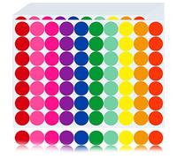20mm Coloured Dot Stickers Assorted 10 Colours, 1400 Pcs Self-Adhesive Round Stickers Circle Stickers Small Stickers for Calendar, Office, School, Craft, Planner, Organisation, Pricing, Storage