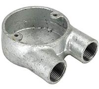 20mm Conduit 2 Way U Box Galvanised (20)