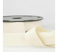 20mm Cotton Herringbone Tape 062D, 151 Natural Cream, 8 Metres
