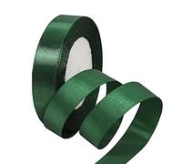 20mm Dark Green Satin Ribbon - 22M Double Sided Satin Polyester for Gift Wrapping, Crafting, Balloons, DIY Projects, Hair Bows, Christmas, Valentine's Day, Bouquets, Wedding & Cake Decoration