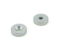 20mm dia x 5mm thick x 5.2mm c/s Zinc Plated N42 Neodymium Magnet - 8.3kg Pull ( North ) ( Pack of 2 )