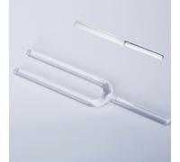 20mm Diameter Chakra Quartz Crystal Tuning Fork, Singing Fork with Acrylic Striker, Musical Instrument for Healing Balancing Subtle Energy(G NOTE,432Hz)