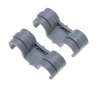 20mm Double Conduit Clips, Saddle Clamp for 20-23 mm Pipes - Plastic Fittings for Rigid and Corrugated Tubes - Gas Nailer Compatible - Wall & Floor Mounts, Snap-on Cable Brackets, Fixings (25 pcs)
