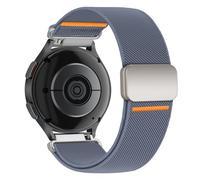 20mm Elastic Nylon Strap for Samsung Galaxy Watch 7/6/5/4 40mm/44mm/6 Classic 43mm/47mm/5 Pro 45mm/4 Classic 42mm/46mm/3 41mm/FE/Active 2 /Vivoactive 5 /3 Men/Women,Magnetic Sports Band, 09-Greyish