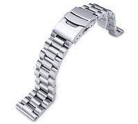 20mm Endmill Solid 316L Stainless Steel Watch Bracelet, Straight End