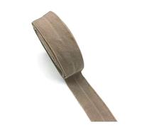 20mm Fold Over Elastic Ribbon Bies Elastico para Lenceria Elastic Band Spandex Sewing Lace Fabric Band Garment Accessory 5Yard,Coffee,5yard