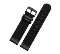 20mm Genuine Leather Army green Nylon Sport Strap Canvas Quick release Men Bracelet Watch Band Compatible With TIMEX TW4B14200|14100|14000(Black black buckle)