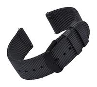 20mm Graphite Grey Nylon Watch Strap from Holdfast. NATO 2 Piece Watch Strap Design with Quick Release Connection System. Military Style Strong and Durable Watch Strap. Matte Black Buckle