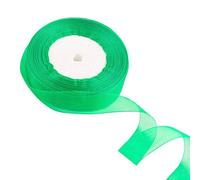 20mm Green Chiffon Ribbon for Gift Wrapping 45M,Green Organza Ribbon 20mm Thick Ribbo for Gift Wrap Hair Bow Christmas Ribbo Cake Wedding DIY Crafts Car Decoration