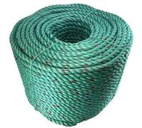 20mm Green Polysteel 3 Strand Rope Ropes Coil Pot Fishing Tree Surgery (10 Metres)