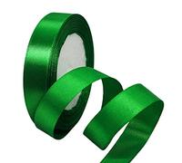 20mm Green Ribbon for Gift Wrapping,22m Fabric Thick Satin Ribbon Green Bow for Gift Wrapping,Ribbons for Balloons,Crafting,Hair,Bouquets,Wedding, Car,Presents,Cake,Christmas Party Decorations