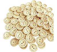 20mm Handmade with Love Buttons100PCS Wood Buttons 20mm for Sewing and Crafting