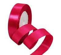 20mm Hot Pink Ribbon for Gift Wrapping,22m Fabric Thick Satin Ribbon Rose Bow for Gift Wrapping,Ribbons for Balloons,Crafting,Hair,Bouquets,Wedding, Car,Presents,Cake,Christmas Party Decorations
