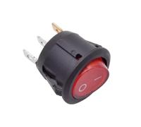 20mm KCD1-101 Round Rocker ON OFF Half Single Pole 12V Red Green Blue Yellow Black Light Toggle Switch 1Pcs(Total Round Switch,1)
