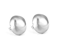 20mm Large High-Polished Stainless Steel Ball Stud Earrings for Women, Hypoallergenic Silver Tone Half-Sphere Post Earrings