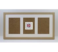 20mm Light Oak Veneer Picture Photo Frame with Glass Hand Made in The UK in Yorkshire in 17 inches x 9 inches, holds 3-6 x 4 inches Pictures
