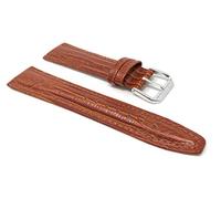 20mm Lizard Style Glossy Tan Leather Smartwatch Band Strap fits Skagen Hagen, Signatur, Hald & Many More