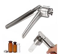 20mm Manual Vial Crimper - Aluminum Plastic/Full Aluminum, Stainless Steel - Flip Off Vial Crimper, Held Medical Capping Machine, Bottle Cap Crimping Tool A
