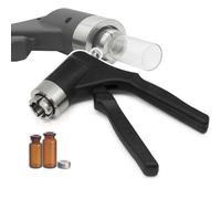 20mm Manual Vial Crimper- Full Aluminum Cover, Flip Off Vial Crimper, Bottle Cap Crimping Tool, Comfortable/Simple and Convenient, 20-30 Bottles/Min,20mm