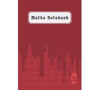 20mm Maths Notebook Squared A4: Exercise Book 2 cm Large Squares for Kids Girls Back to School Mathematics Class Records & Lesson | 100 Pages | Red