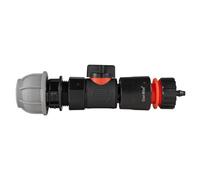 20mm Mdpe Straight Joiner Kit With 4mm Micro Barb Female Hose Connector And 3/4" Bspf Quick-Connect Valve