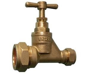 20mm MDPE to 15mm Copper Brass Stopcock - PACK of 5