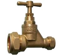 20mm MDPE to 15mm Copper DZR Stopcock