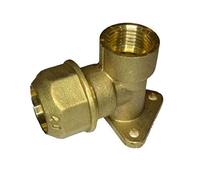 20mm MDPE x 1/2" BSP Brass Outside Tap Wall Plate Elbow
