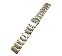 20mm Metal Watchband by NewLife | Men's Women's Gold-Tone and Silver Stainless Steel Strap Replacement Wrist Band Bracelet with Clasp That Brings New Life to Any Watch