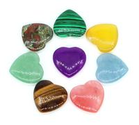 20mm Mini Amethyst Heart - Natural Polished Stone | Purple Gemstone for DIY Crafts & Decor | Jewelry-Making Supplies | Gift Idea 5pcs