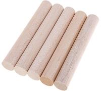 20mm Natural Blank Round Unfinished Balsa Wood Wooden Sticks Dowel Rods for DIY Crafting Model Making (5 Pcs 200mm)
