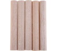 20mm Natural Blank Round Unfinished Balsa Wood Wooden Sticks Dowel Rods for DIY Crafting Model Making (10 Pcs 140mm)