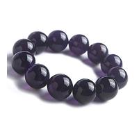 20mm Natural Uruguay Amethyst Purple Quartz Crystal Round Beads Women Men Bracelet