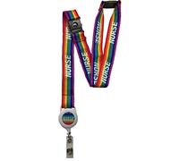 20mm Nurse Rainbow Lanyard with Integrated Badge Reel & 3 Point Safety Breakaway…